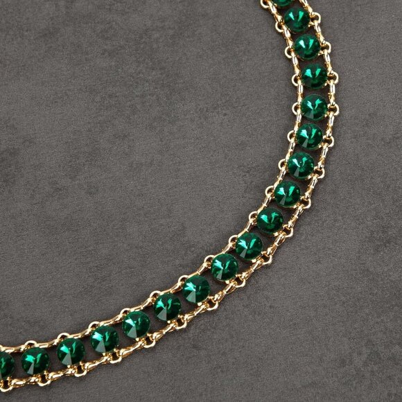 Glass Diamond Chain Belt Women Retro Bling Bling Metal Waist Accessory main image 3